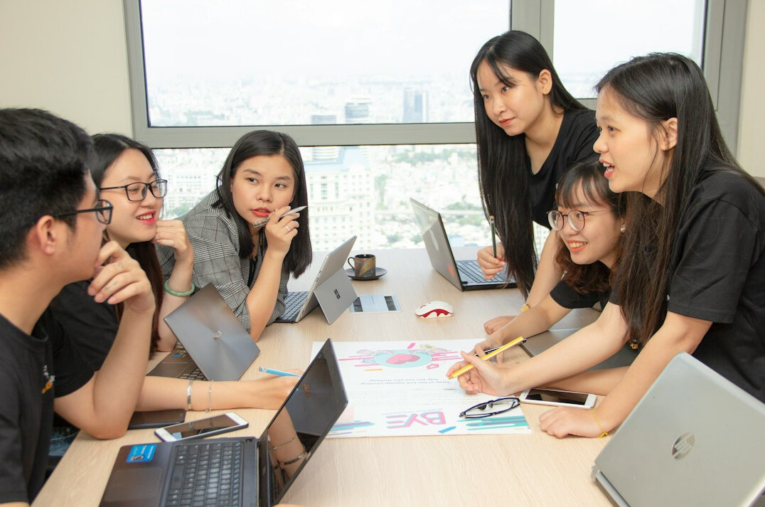 team brainstorming session